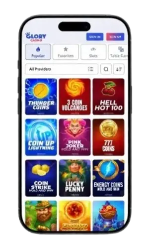 Glory Casino mobile app
