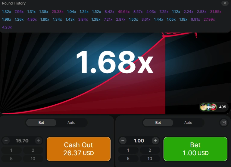 Aviator game controls interface auto cashout Glory Casino